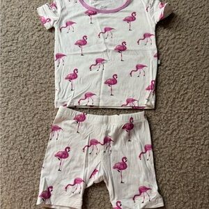 Kyte baby short sleeve Pajama Set in Flamingo